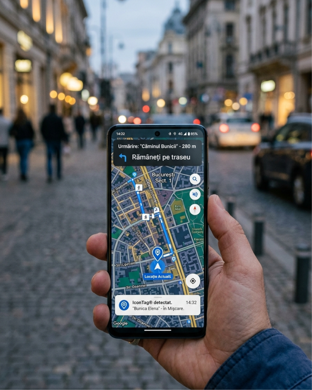 Crucea Sfântă 1 / Tatăl Nostru - Localizator Icon TAG - Icoana ta protectoare
