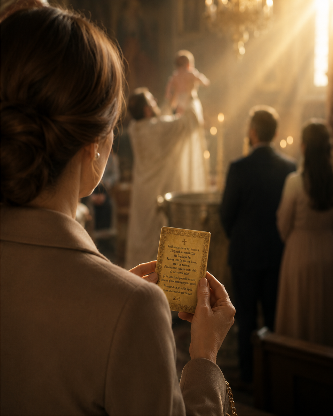 Arsenie Boca / Tatăl Nostru - card-icoană – Credința, mereu cu tine