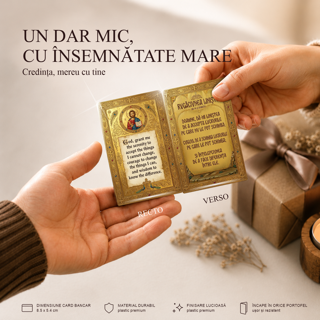 Serenity / rugăciune Serenitate - card-icoană – Credința, mereu cu tine